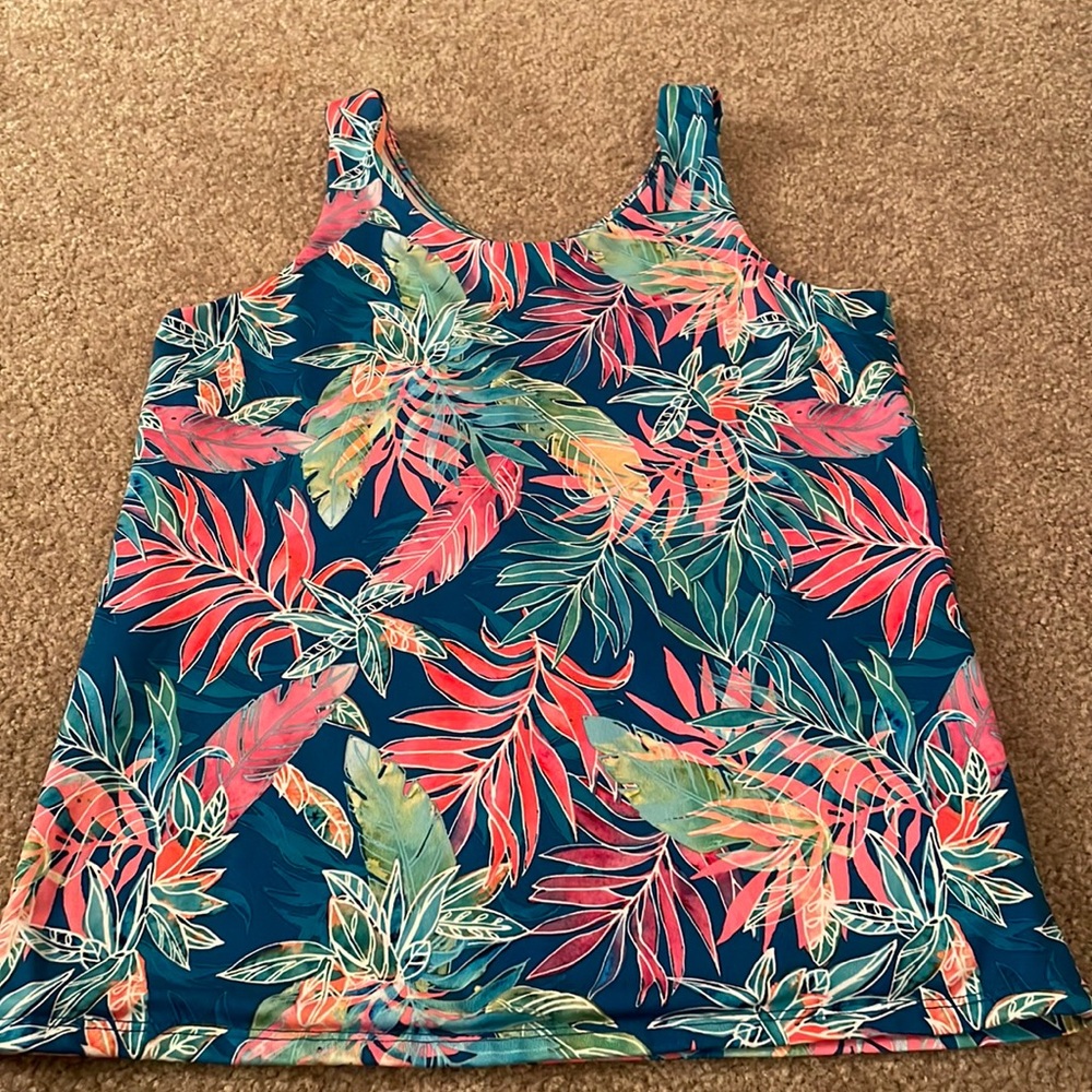 Athleta girl print workout tank - size 14/XL.